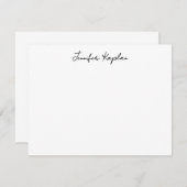 Classical Black & White Minimalist Professional ノートカード (正面/裏面)