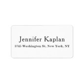 Classical Black & White Minimalist Professional ラベル (正面)