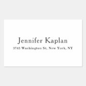 Classical Black & White Minimalist Professional 長方形シール (正面)