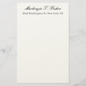 Classical Calligraphy Elegant Plain Black & White 便箋 (正面)