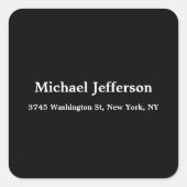 Classical Creative Trendy Black & White スクエアシール (正面)