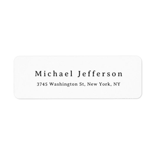 Classical Creative Trendy Black & White Minimalist ラベル (正面)