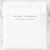 Classical Creative Trendy Black & White Minimalist 長方形シール (バッグ)