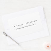 Classical Creative Trendy Black & White Minimalist 長方形シール (封筒)