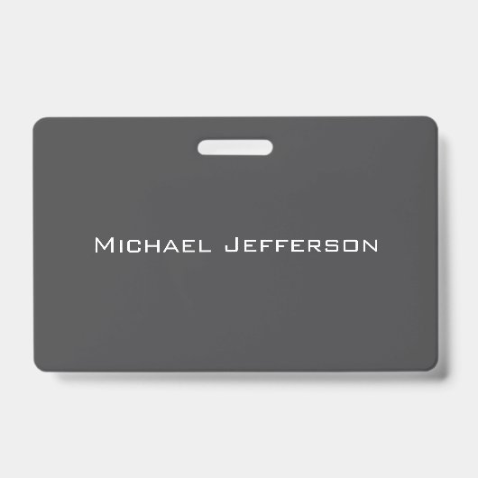 Classical Creative Trendy Dark Grey & White バッジ (正面)