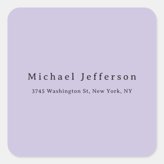 Classical Creative Trendy Pastel Color Minimalist スクエアシール (正面)