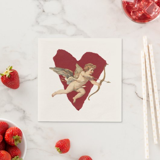 Classical Cupid Romantic Modern Wedding Elegant スタンダードカクテルナプキン (インサイチュ)