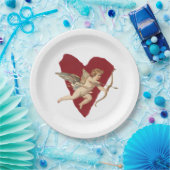 Classical Cupid Romantic Modern Wedding Elegant  ペーパープレート (パーティー)