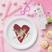 Classical Cupid Romantic Modern Wedding Elegant  ペーパープレート (パーティー)