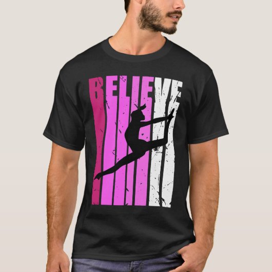 Classical Dance Pink Team Fan Believe Motivational Tシャツ (正面)
