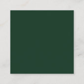 Classical Dark Green Elegant Serif Font Minimalist エンクロージャーカード (裏面)
