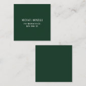 Classical Dark Green Elegant Serif Font Minimalist エンクロージャーカード (正面/裏面)