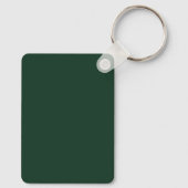Classical Dark Green Elegant Serif Font Minimalist キーホルダー (裏面)