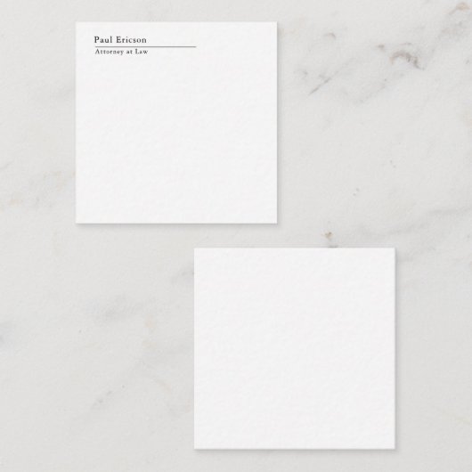 Classical Elegant Plain Professional ノートカード (正面/裏面)
