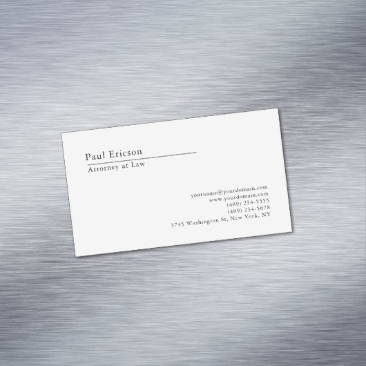Classical Elegant Plain Professional マグネット名刺 (インサイチュ)