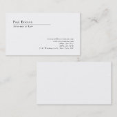 Classical Elegant Plain Professional 名刺 (正面/裏面)