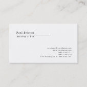 Classical Elegant Plain Professional 名刺 (正面)