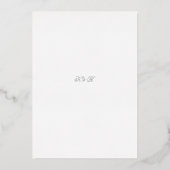 Classical Floral Crest Elegant Wedding Invitation 箔招待状 (裏面)