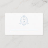 Classical Floral Crest Wedding Place Card プレイスカード (裏面)