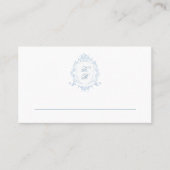 Classical Floral Crest Wedding Place Card プレイスカード (正面)