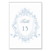 Classical Floral Crest Wedding Table Number テーブルナンバー (裏面)
