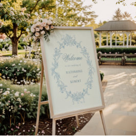 Classical Floral Wedding Crest Welcome ポスター