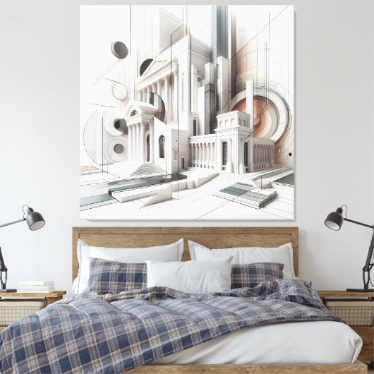 Classical Fusion Architecture キャンバスプリント (インサイチュ (寝室))