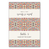 Classical Geometric Mandala Wedding Place Card テーブルナンバー (正面)
