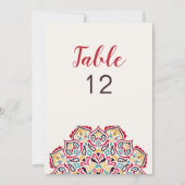 Classical Geometric Mandala Wedding Table Number 招待状 (正面)