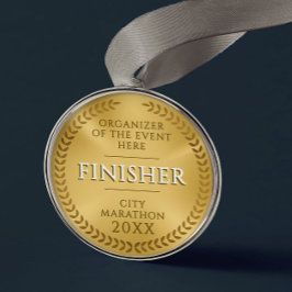 Classical Gold Lawrel Finisher Sport Race Medal メタルオーナメント