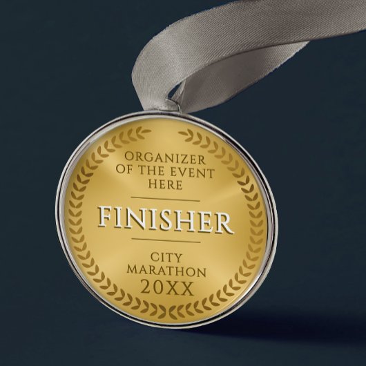 Classical Gold Lawrel Finisher Sport Race Medal メタルオーナメント