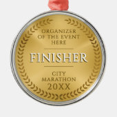 Classical Gold Lawrel Finisher Sport Race Medal メタルオーナメント (正面)
