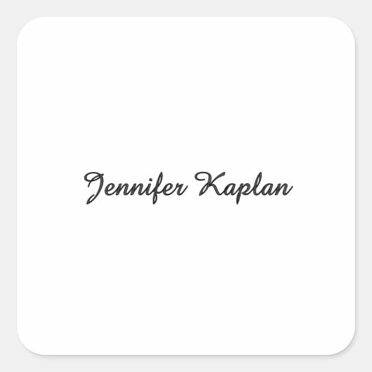 Classical Handwriting Minimalist Professional スクエアシール (正面)