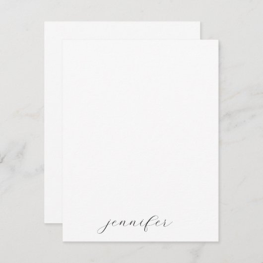 Classical Handwriting Minimalist Professional ノートカード (正面/裏面)