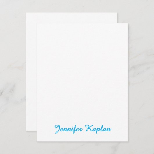 Classical Handwriting Minimalist Professional ノートカード (正面/裏面)