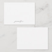 Classical Handwriting Minimalist Professional ノートカード (正面/裏面)