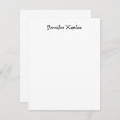 Classical Handwriting Minimalist Professional ノートカード (正面/裏面)