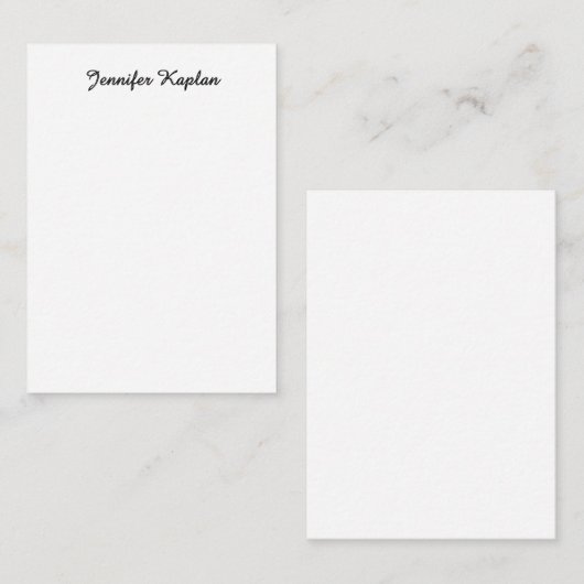 Classical Handwriting Minimalist Professional ノートカード (正面/裏面)