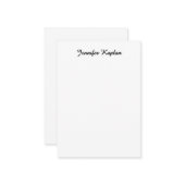 Classical Handwriting Minimalist Professional ノートカード (正面/裏面インサイチュ)
