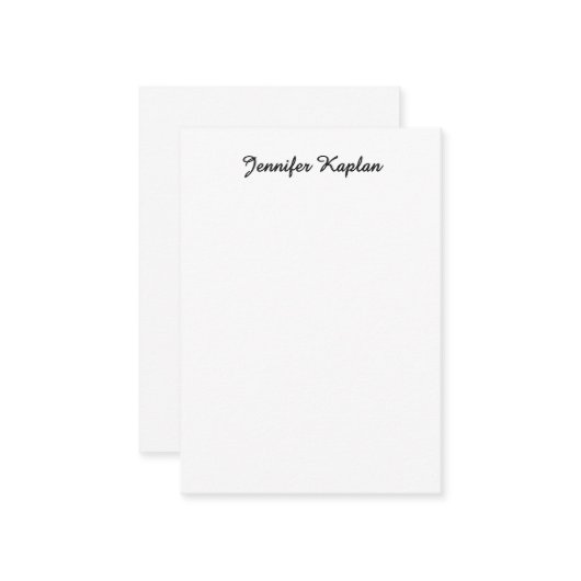 Classical Handwriting Minimalist Professional ノートカード (正面/裏面インサイチュ)