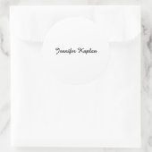 Classical Handwriting Minimalist Professional ラウンドシール (バッグ)