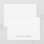 Classical Handwriting Minimalist Professional 出欠カード (正面/裏面)