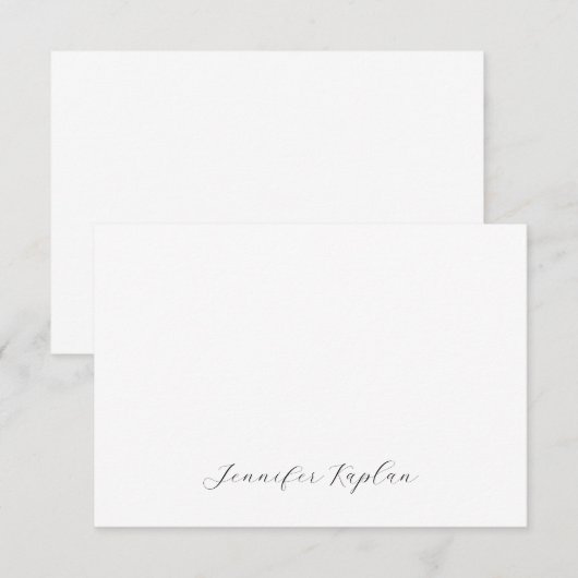 Classical Handwriting Minimalist Professional 出欠カード (正面/裏面)