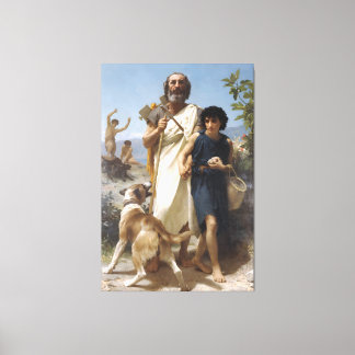 Classical Masterpiece Restoration - Father and Chi キャンバスプリント