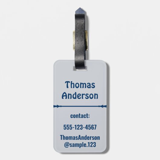 Classical Medical Color Combination ラゲッジタグ (裏面縦)