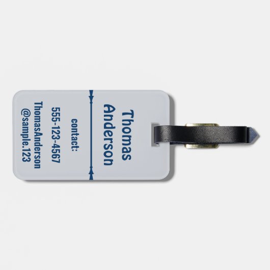 Classical Medical Color Combination ラゲッジタグ (裏面横)