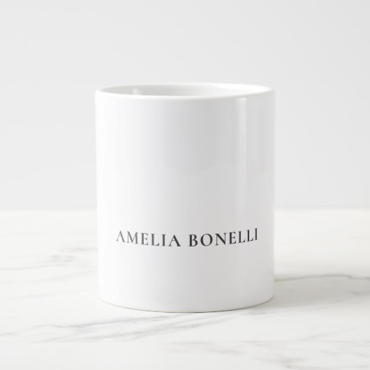 Classical Minimalist Professional Plain ジャンボコーヒーマグカップ (正面)