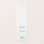 Classical Monogram Grey White Minimalist Plain 名刺 (外部フラット)