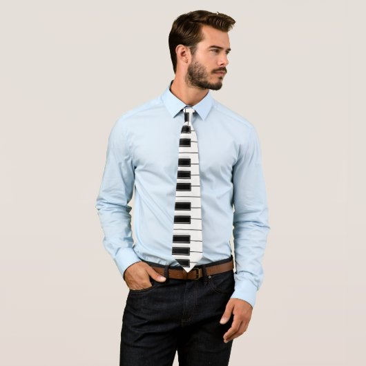 Classical Music Piano Keys Satin Neck Tie ネクタイ (インサイチュ)