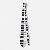 Classical Music Piano Keys Satin Neck Tie ネクタイ (正面)